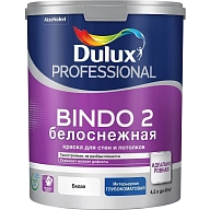 Краска для потолков латексная Dulux Professional Bindo 2 глубокоматовая белоснежная 4,5 л.