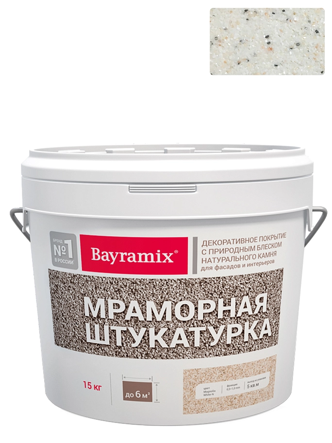 Штукатурка декоративная мраморная Bayramix Magnolia White-K 15 кг.