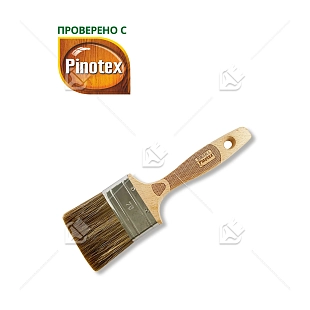 Кисть плоская Handmaler PRO GREEN смешанная щетина буковая ручка 70 мм.