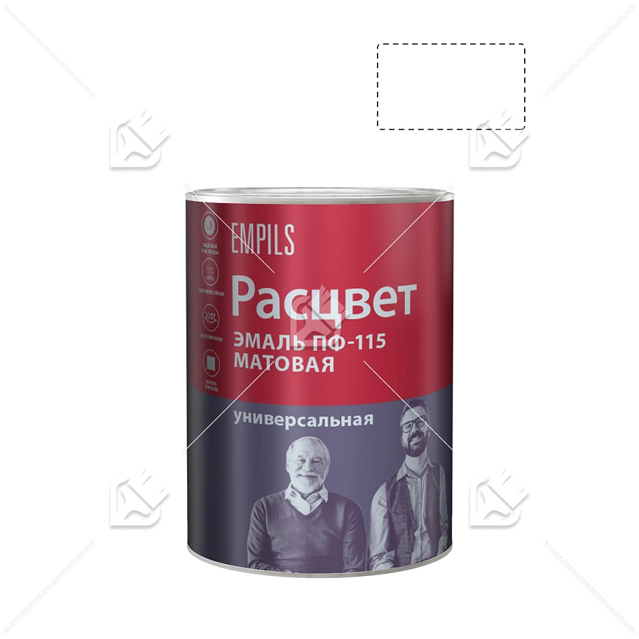 Эмаль ПФ-115 универсальная алкидная Расцвет матовая белая 0,9 кг.