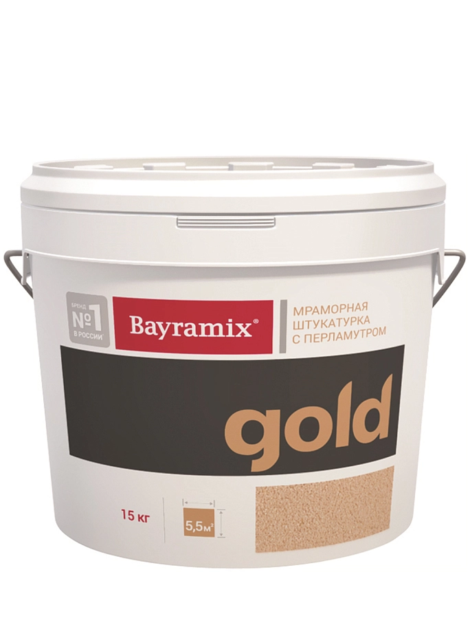 Штукатурка декоративная мраморная Bayramix GOLD Minera крупная фракция GR151 15 кг