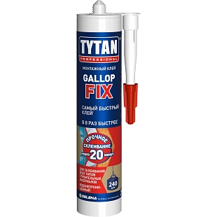 Клей монтажный Tytan Professional Gallop Fiх белый 290 мл