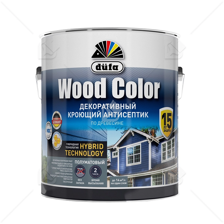 Кроющий антисептик Dufa Wood Color лунная ночь 2,5 л