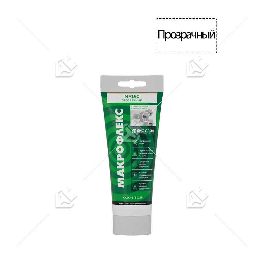 Клей монтажный полиакрилатный Макрофлекс MF190 Ультрасильный прозрачный 185 г
