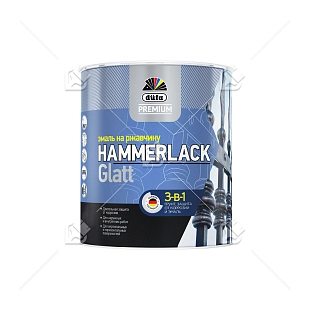 Эмаль на ржавчину Dufa Premium Hammerlack 3-в-1 гладкая RAL 3005 винно-красный 0,75 л