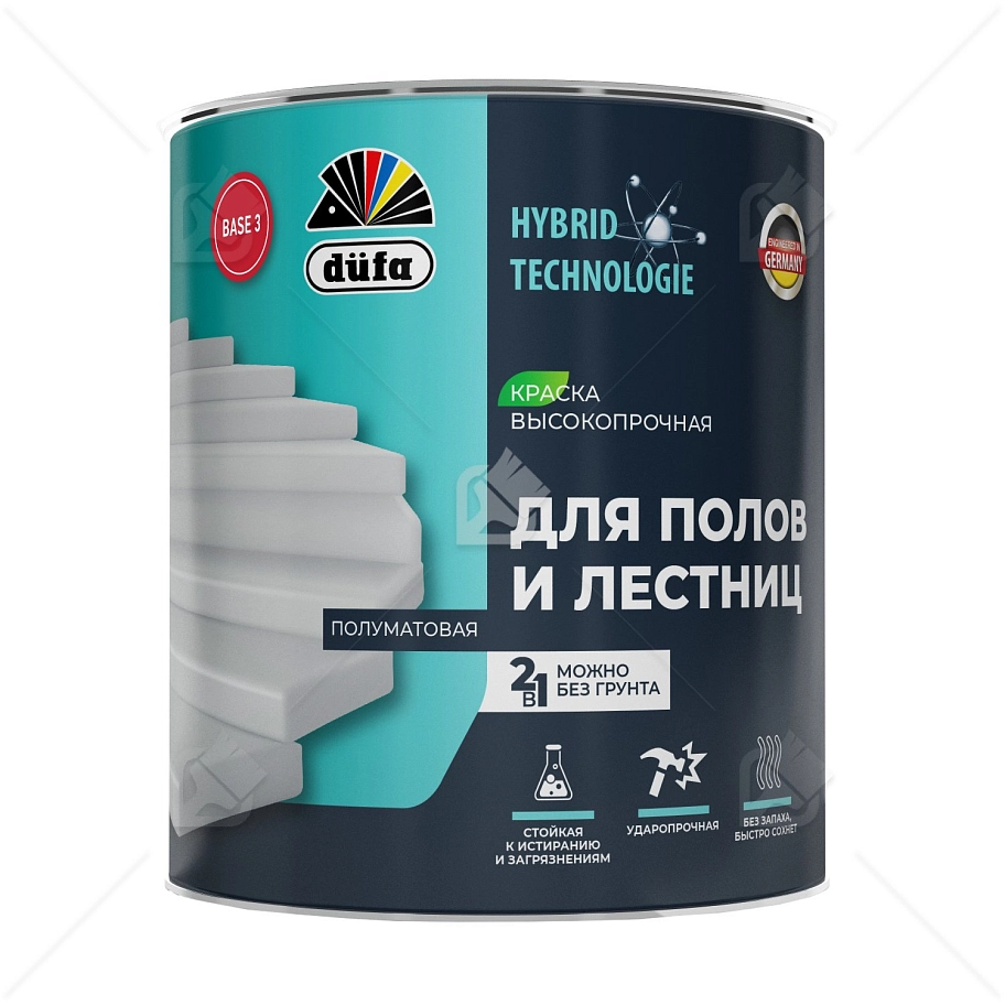 Эмаль для полов и лестниц Dufa акриловая полуматовая база 3 0,65 л