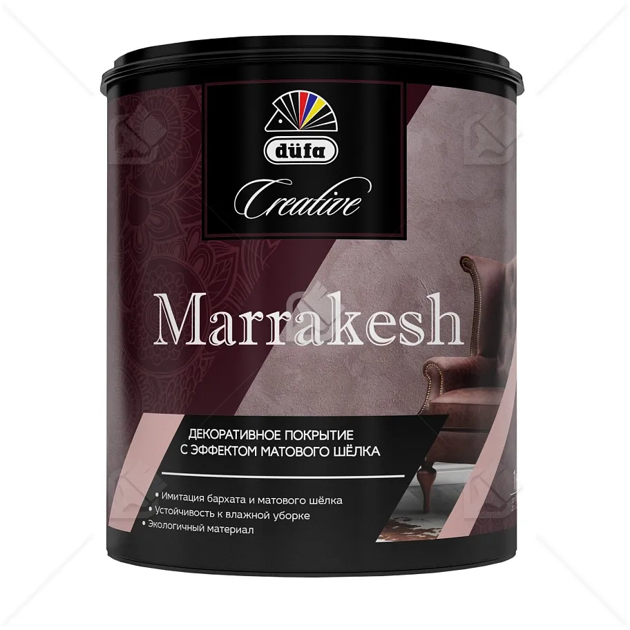 Покрытие декоративное Dufa Creative Marrakesh эффект матового шелка 1 кг.