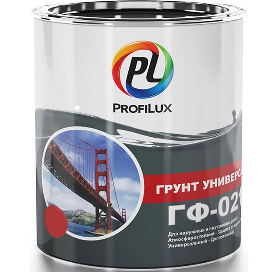 Грунт ГФ-021 по металлу и дереву Profilux серый 1,9 кг.