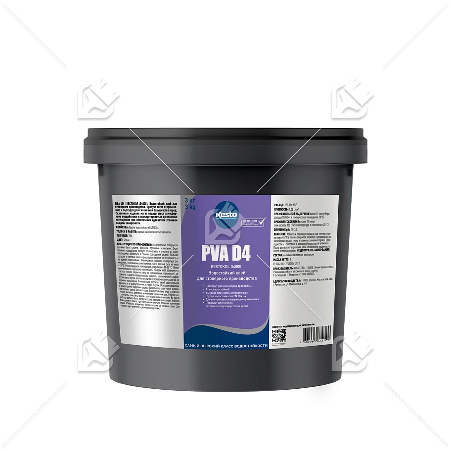 Клей ПВА универсальный D4 Kesto 3кг.