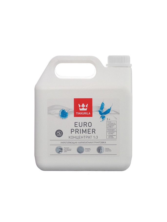Грунтовка Tikkurila EURO PRIMER 3л
