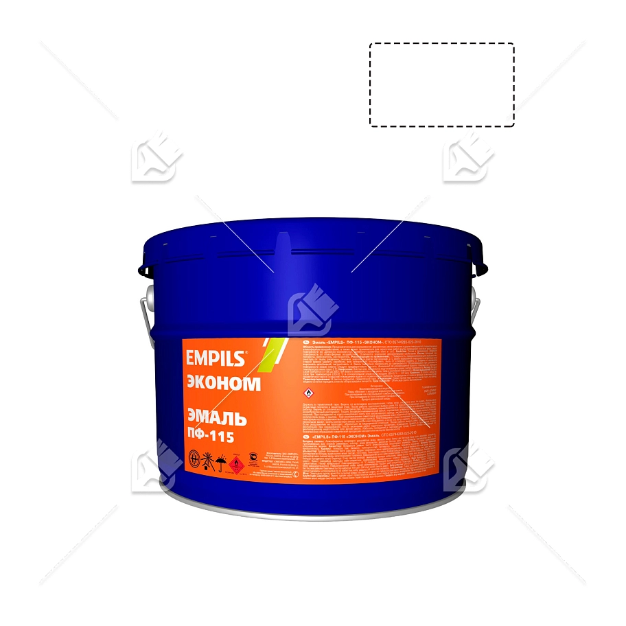 Эмаль ПФ-115 универсальная алкидная Эмпилс эконом белая 20 кг.