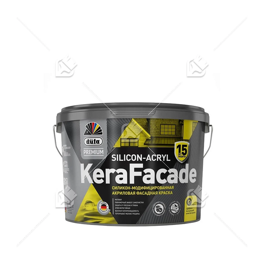 Краска фасадная акриловая силикон-модифицированная Dufa Premium Kerafacade матовая база 3 2,5 л