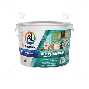 Краска для стен и потолков для влажных помещений латексная Profilux ВД PL-13L глубокоматовая супербелая база 1 3 кг.