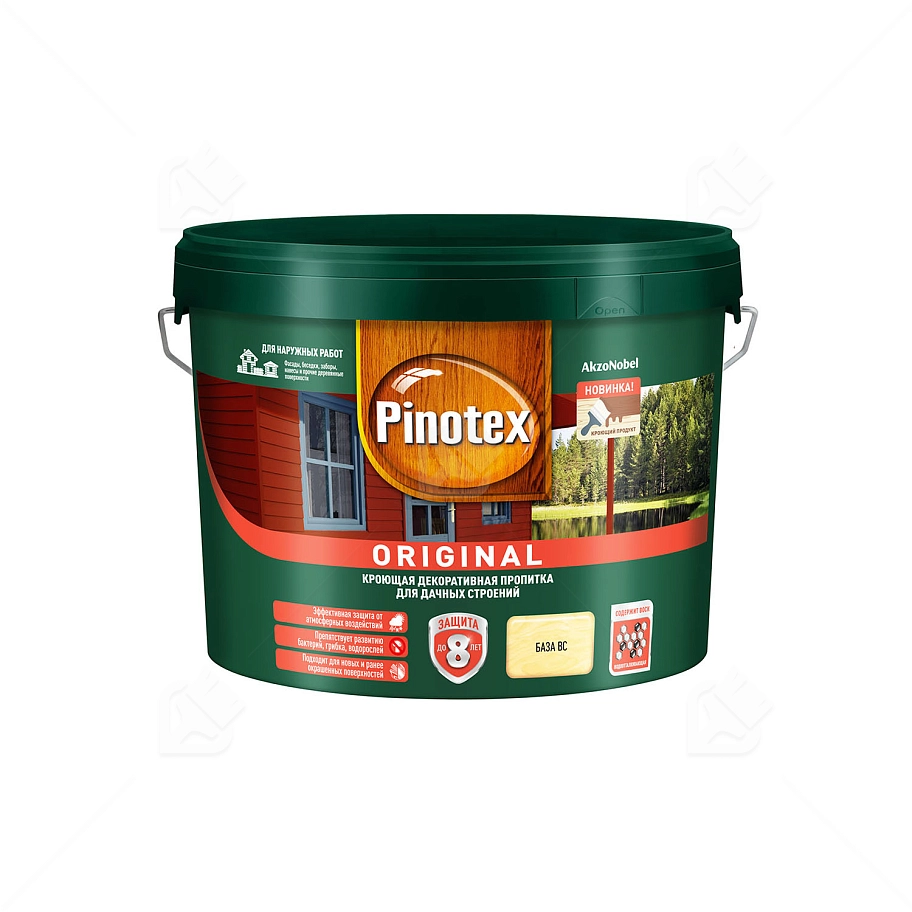 Пропитка декоративная для защиты древесины Pinotex Original база CLR 8,4 л.