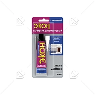Герметик силиконовый санитарный Экон прозрачный 70 мл.