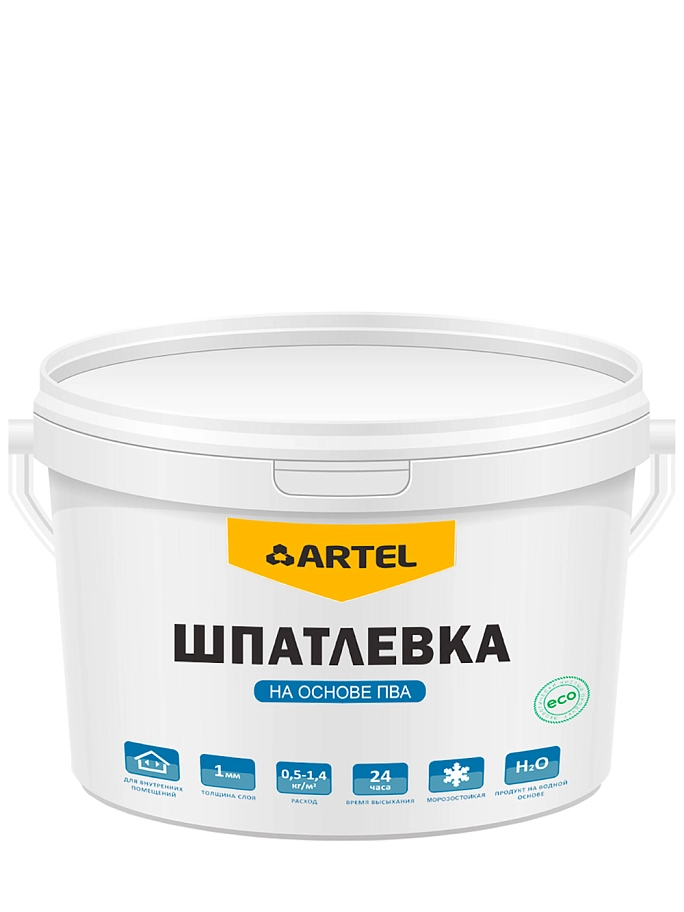 Шпатлевка для внутренних работ на основе ПВА Artel SE-02 3 кг.
