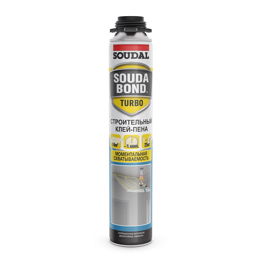 Клей-пена полиуретановая Soudal Soudabond Turbo Gun 750 мл