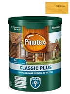 Пропитка декоративная для защиты древесины Pinotex Classic Plus 3 в 1 сосна 0,9 л.
