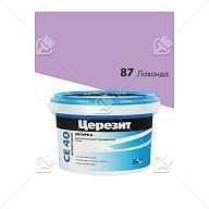 Затирка для швов до 10 мм водоотталкивающая Церезит СЕ 40 Аквасатик 87 лаванда 2 кг