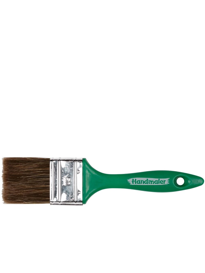 Кисть плоская Handmaler Green смешанная щетина пластиковая ручка 50 мм.