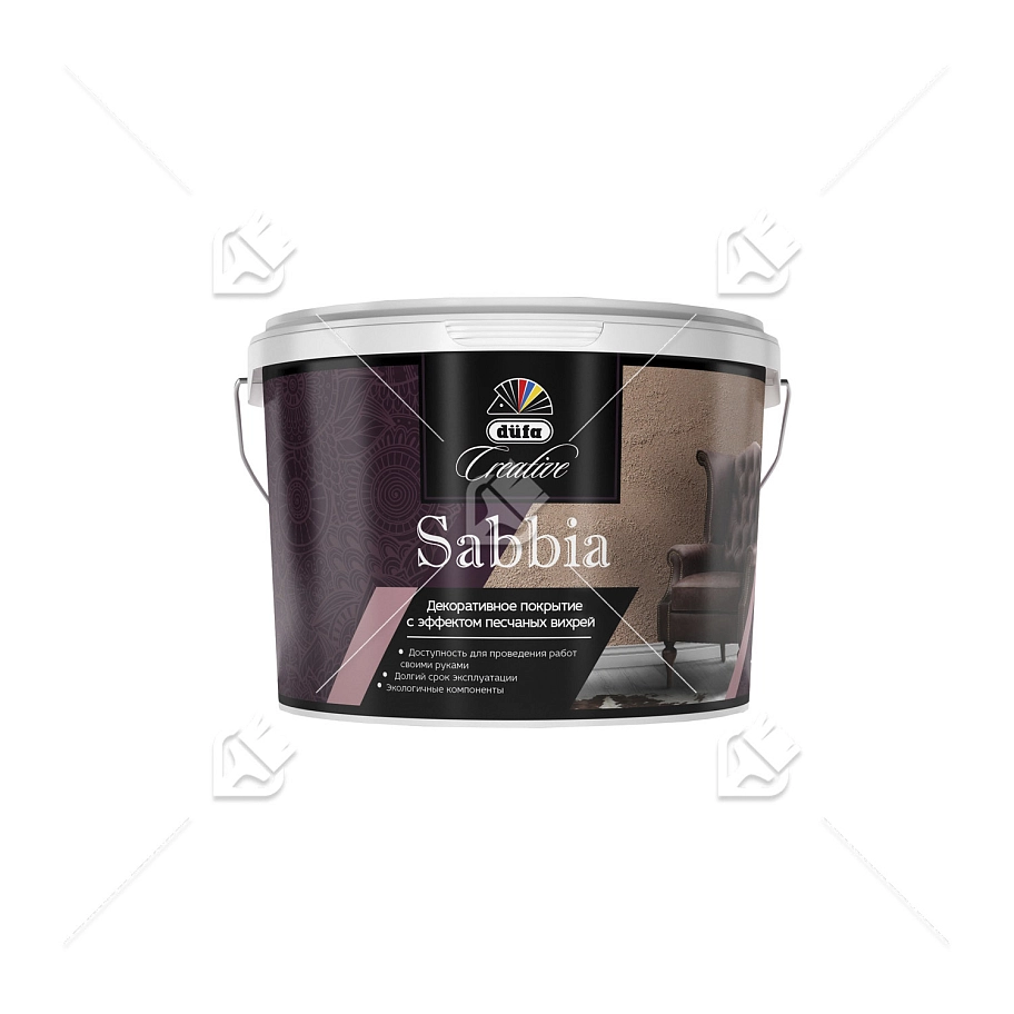 Покрытие декоративное Dufa Creative Sabbia эффект песчаных вихрей матовое 5 кг.