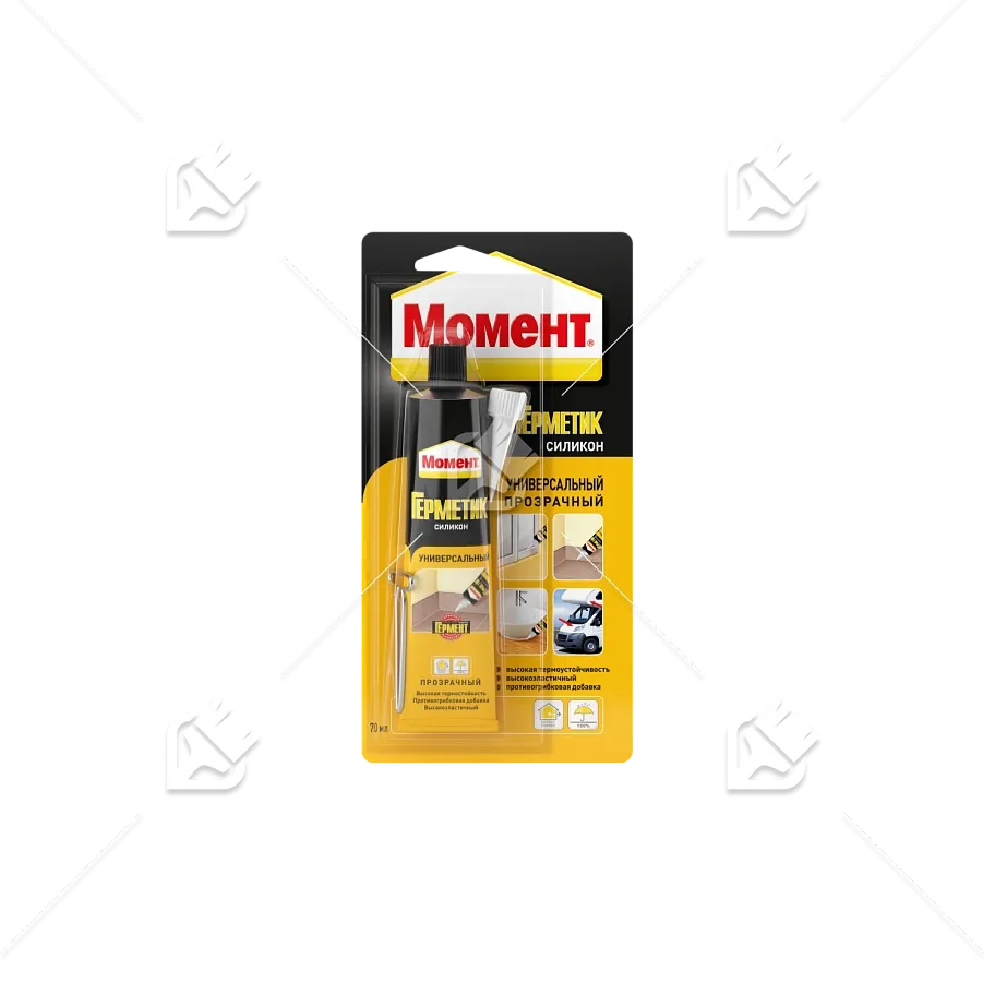Герметик силиконовый универсальный Момент прозрачный 70 мл