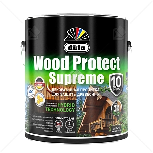 Пропитка декоративная для защиты древесины Dufa Wood Protect Supreme белая 2,5 л