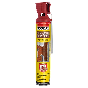 Пена стандартная Soudal с аппликатором Genius Gun 500 мл