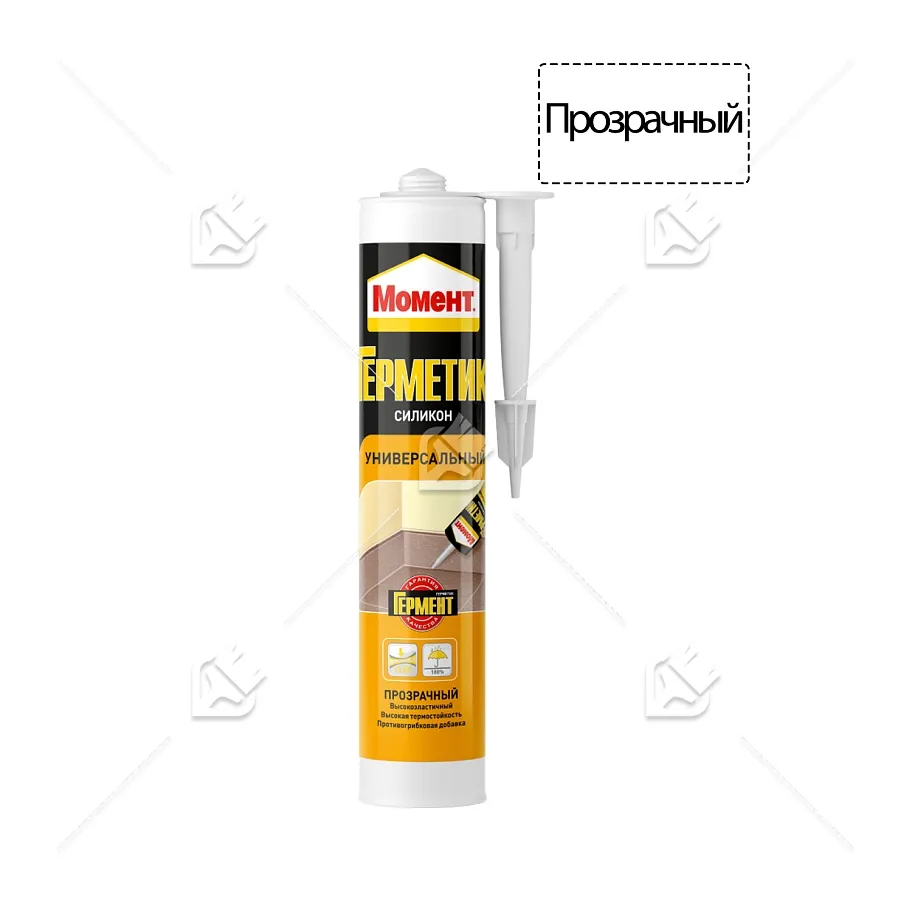 Герметик силиконовый универсальный Момент прозрачный 280 мл.
