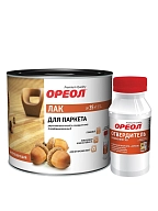 Лак паркетный алкидный двухкомпонентный с отвердителем Ореол высокоглянцевый 1,8 кг.