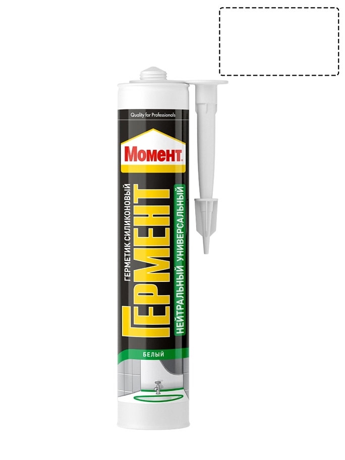 Герметик силиконовый нейтральный универсальный Момент Гермент белый 280 мл.
