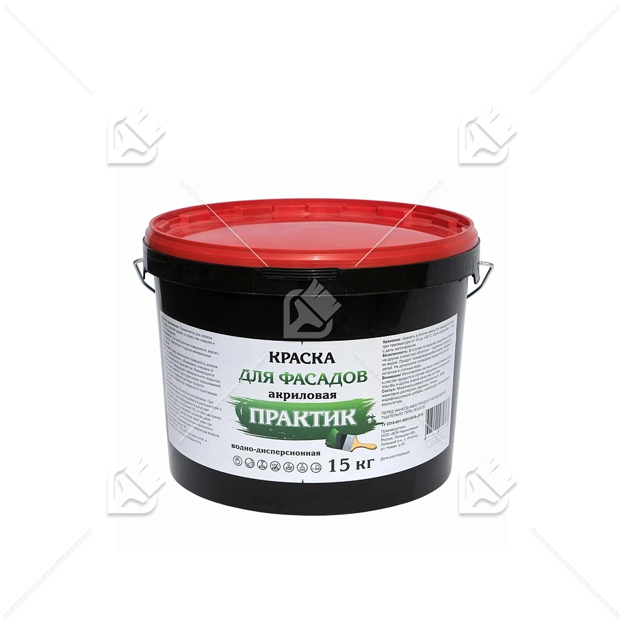 Краска фасадная Практик белая база 15 кг