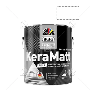 Краска для стен и потолков сверхпрочная Düfa Premium KeraMatt Keramik Paint глубокоматовая база 1 2,5 л
