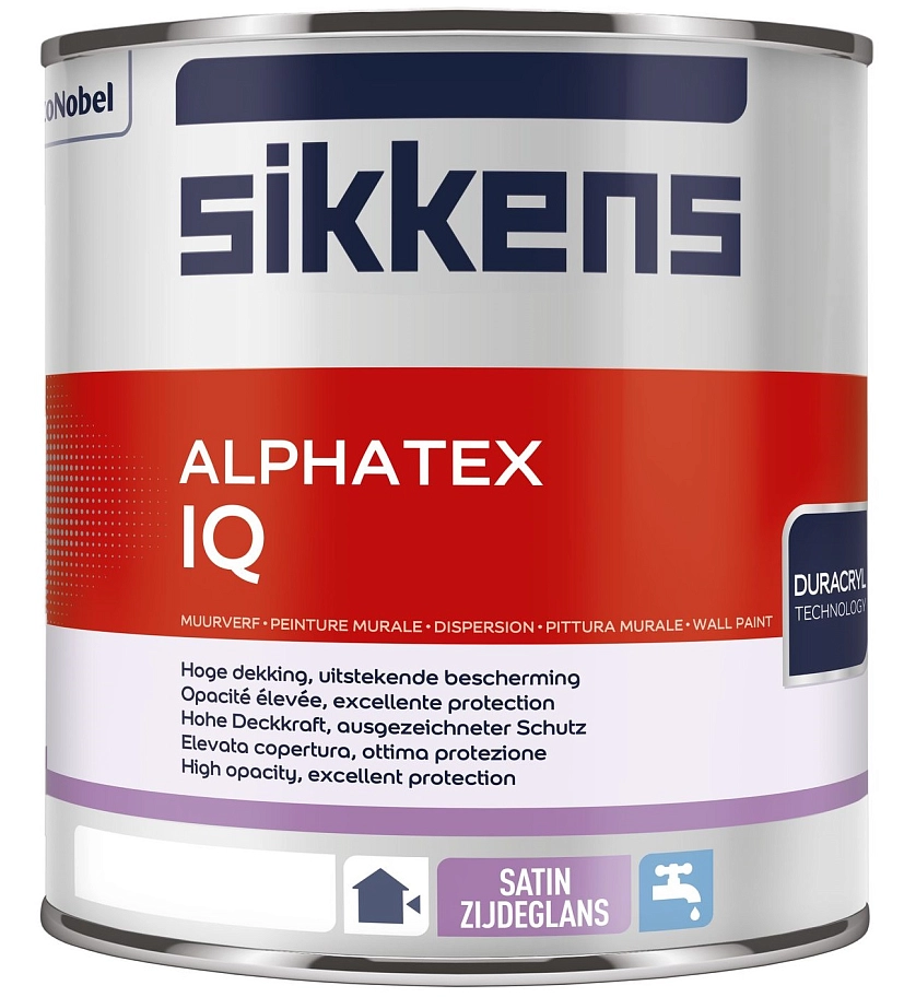 Краска для внутренних и наружных работ акриловая Sikkens Alphatex IQ Mat матовая база BS N00 0,93 л.