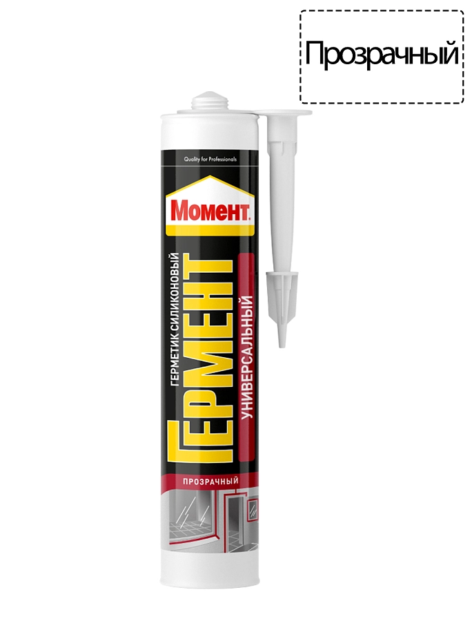 Герметик силиконовый универсальный Момент Гермент прозрачный 280 мл.