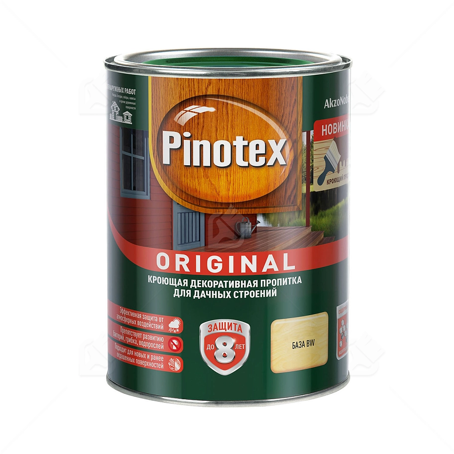 Пропитка декоративная для защиты древесины Pinotex Original база BW 0,9 л.