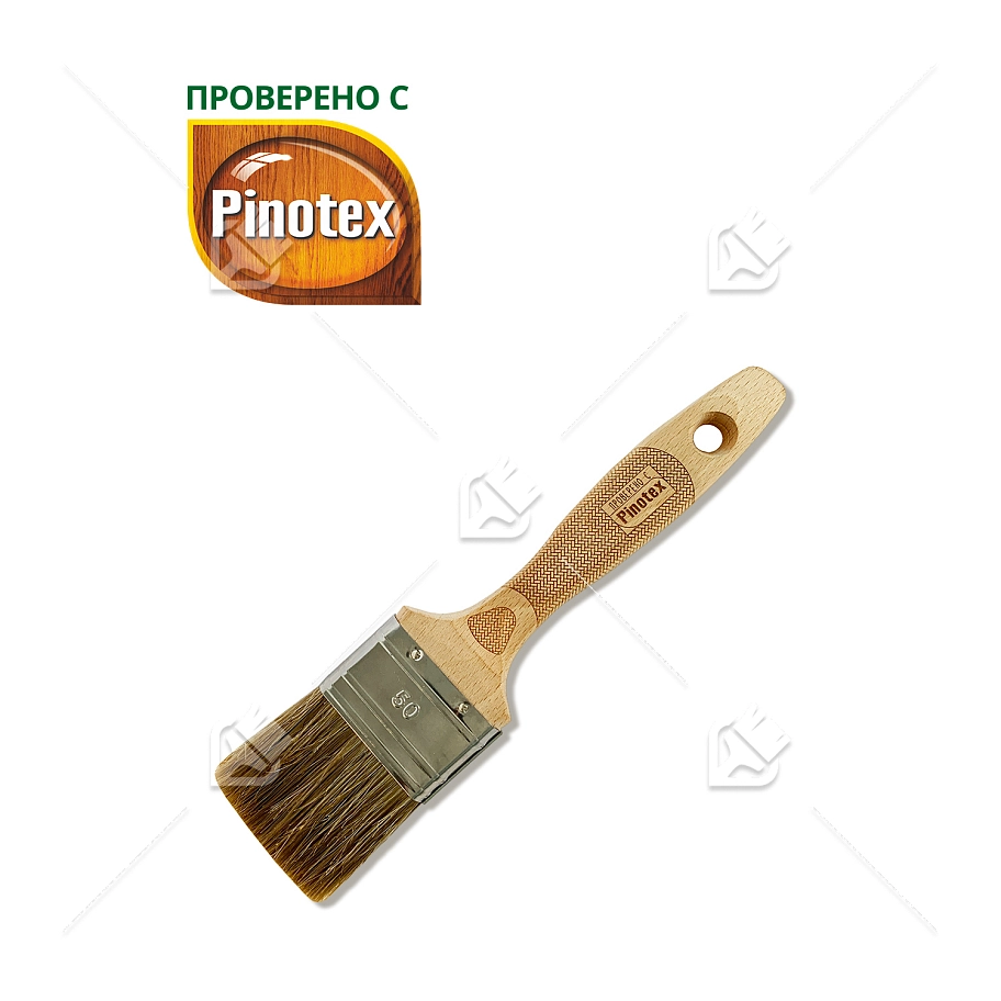 Кисть плоская Handmaler PRO GREEN смешанная щетина буковая ручка 50 мм.