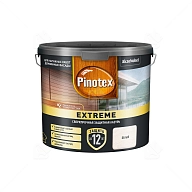 Пропитка декоративная для защиты древесины Pinotex Extreme белая полуматовая 2,5 л