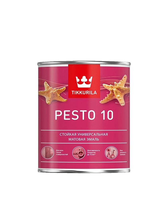 Эмаль универсальная Tikkurila PESTO 10 C матовая 0,9л