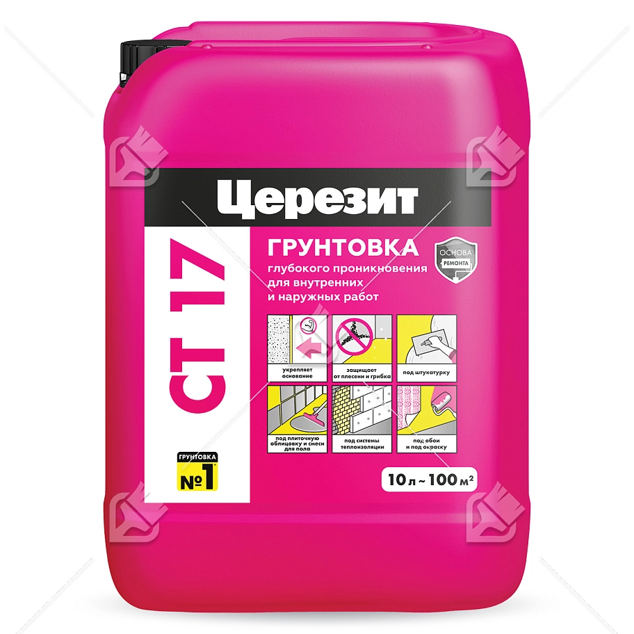 Грунт для внутренних и наружных работ глубокого проникновения Церезит СТ 17 Pro 10 л.