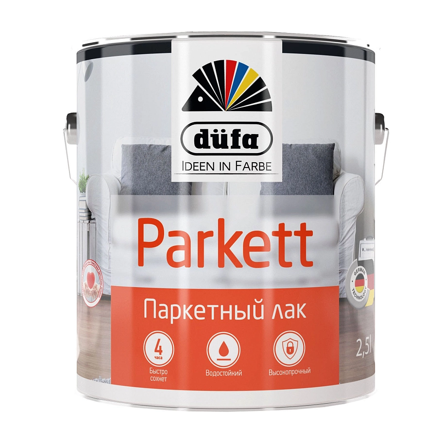 Лак паркетный алкидно-уретановый Dufa Parkett полуматовый 10 л
